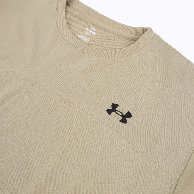 Pánská mikina Under Armour Rival LW Crew city khaki/black 3