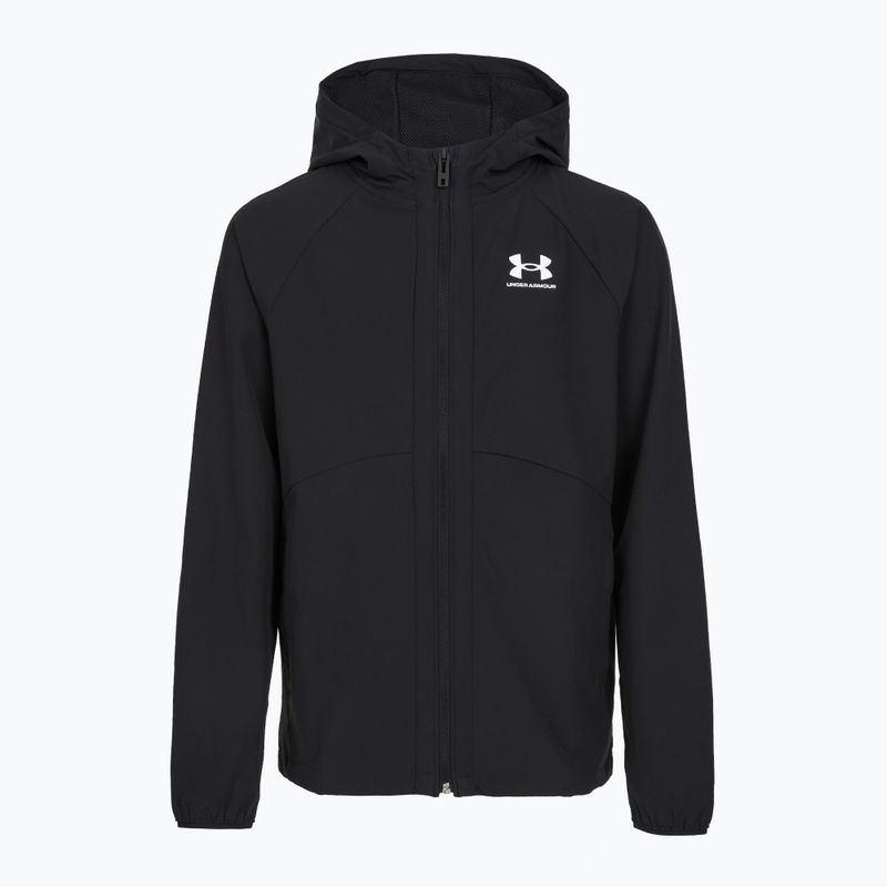 Dětská sportovní bunda Under Armour Vibe Woven Windbreaker Jacket black/white