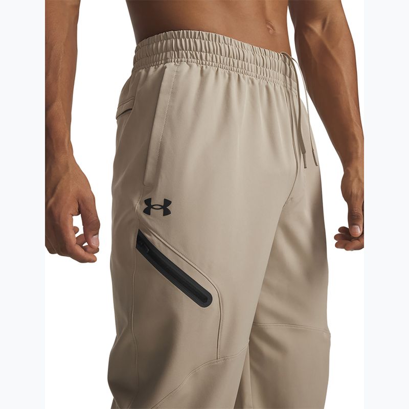 Pánské tréninkové kalhoty Under Armour Unstoppable Joggers city khaki/black 4