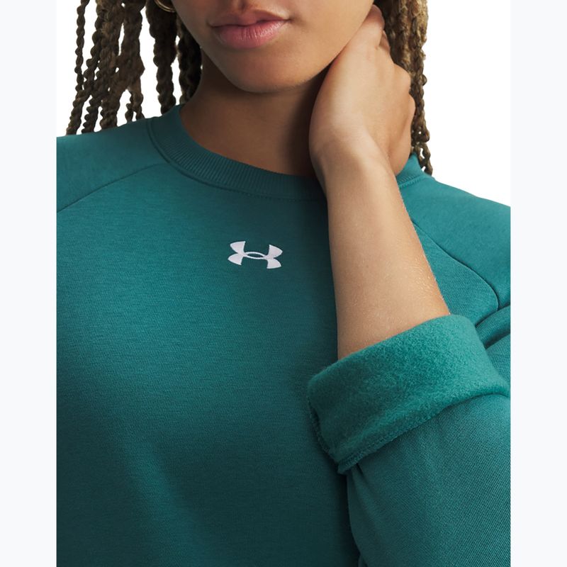 Dámská mikina Under Armour Rival Fleece Crew rack green/white 3