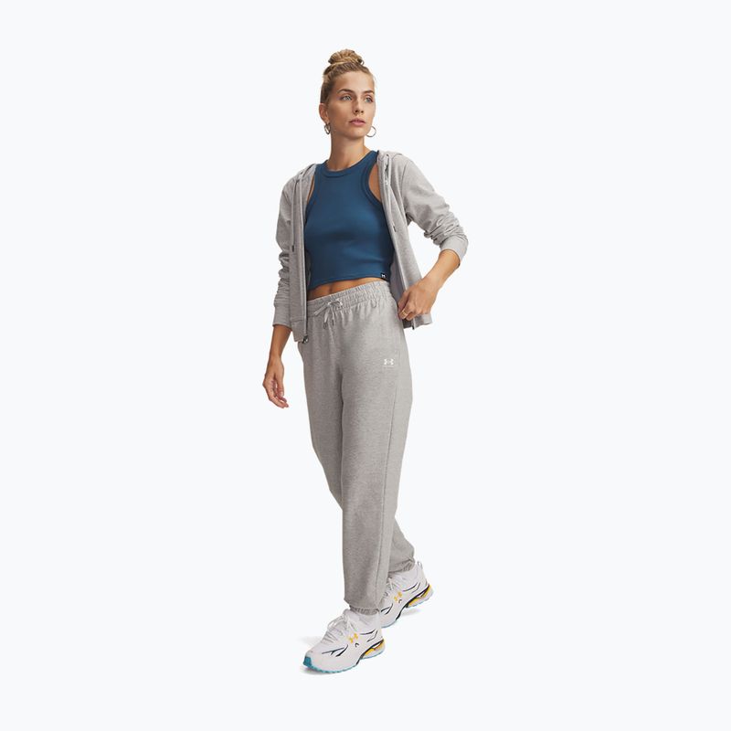 Dámské kalhoty  Under Armour Sport Terry Jogger Mod gray light heather/white 2
