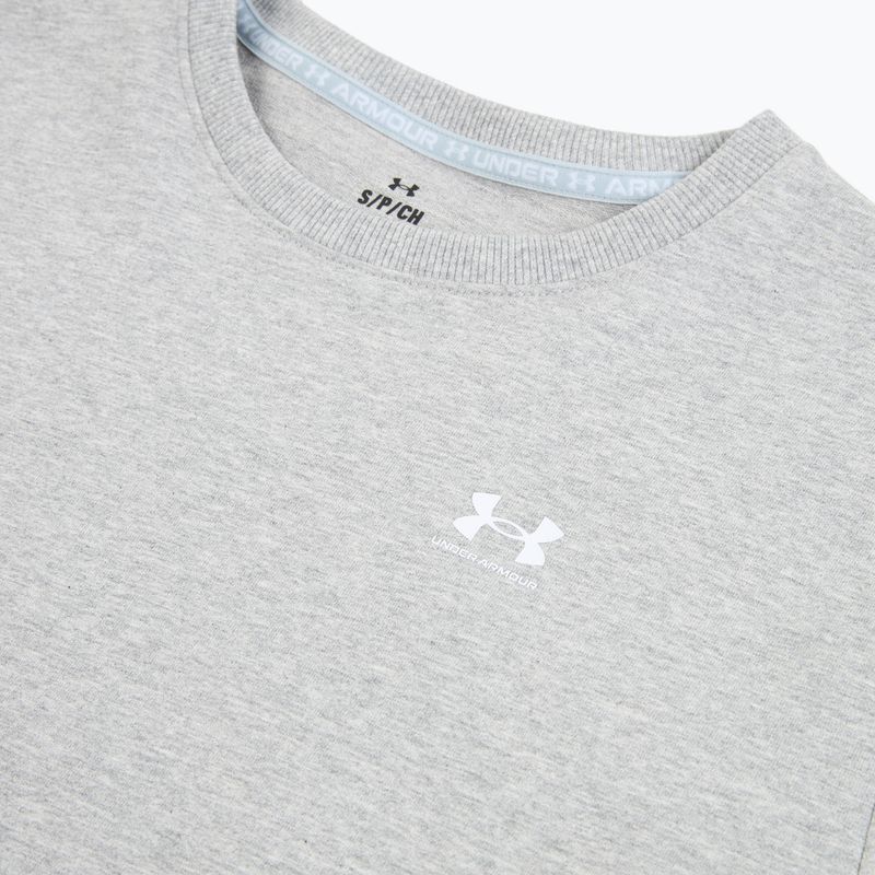 Dámská mikina Under Armour Sport Terry Crew mod gray light heather/white 3