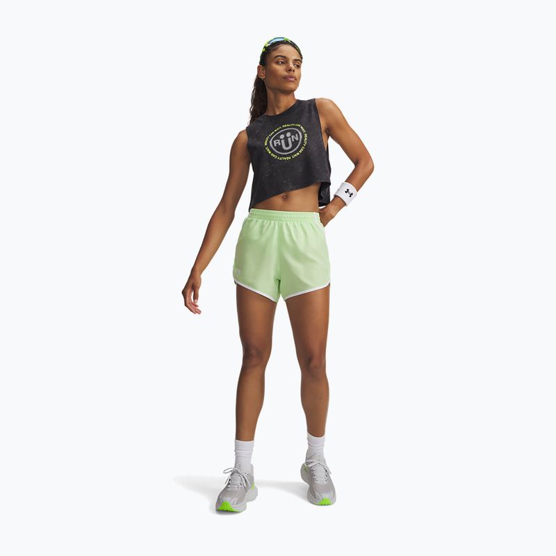 Dámské běžecké šortky Under Armour Fly By 3" lumos lime/white 2
