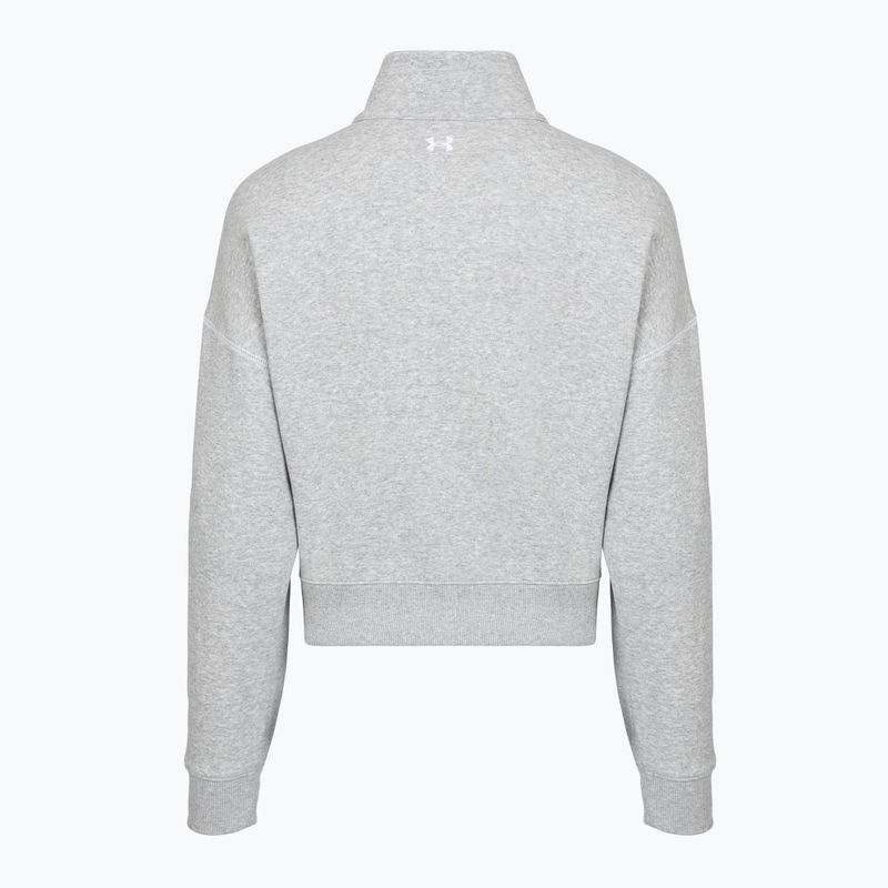 Dámská mikina Under Armour Rival Fleece Script HZ blue gray light heather/white 2