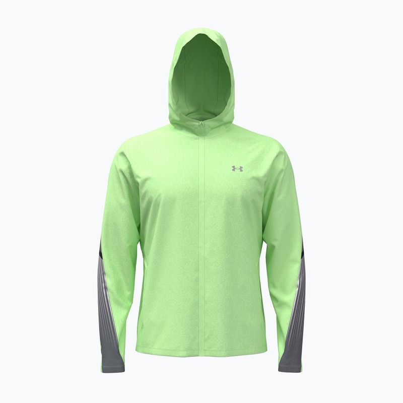 Pánská běžecká bunda Under Armour Velociti Storm Hooded lumos lime/white