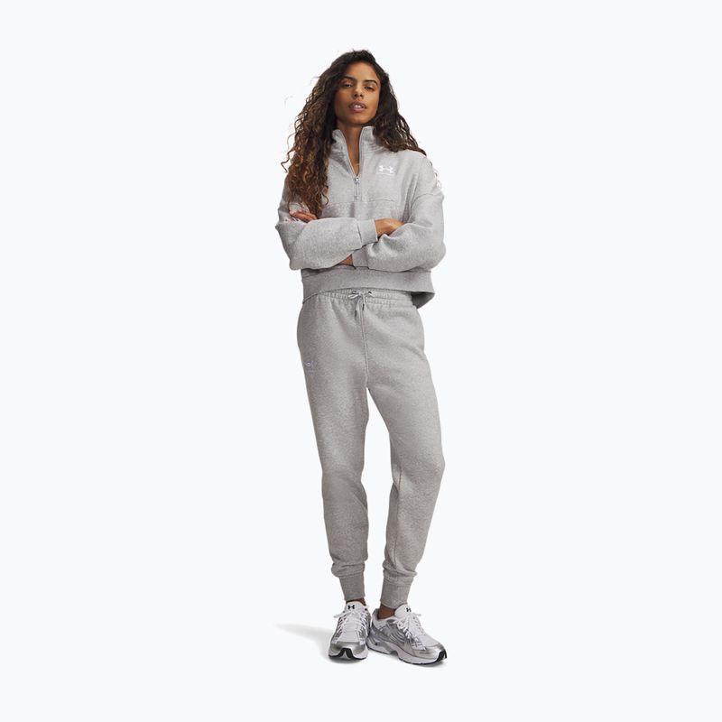 Dámské kalhoty Under Armour Icon Fleece Jogger mod gray light heather/white 2