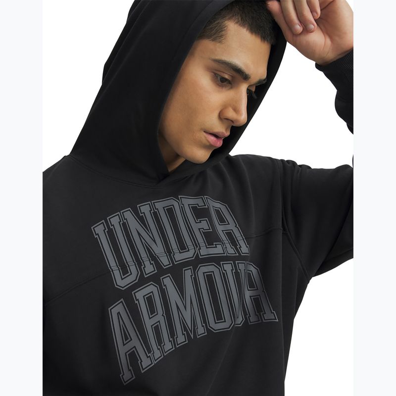 Pánská mikina Under Armour Rival LW Graphic Hoodie black/black 3