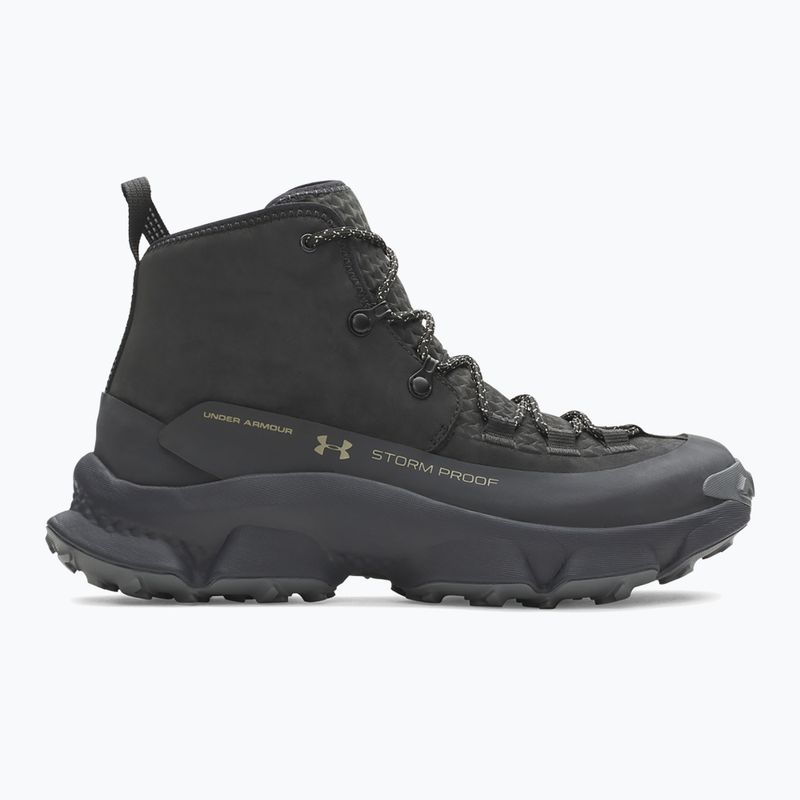 Pánské trekové boty Under Armour Charged Expanse Mid LTHR WP Black/Anthracite/Bayou