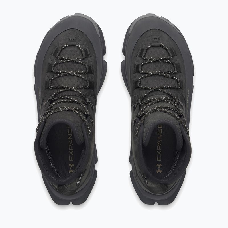 Pánské trekové boty Under Armour Charged Expanse Mid LTHR WP Black/Anthracite/Bayou 3