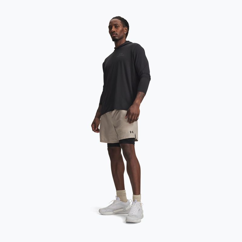 Pánské tréninkové šortky Under Armour Vanish Woven 2.0 2IN1 Shorts timberwolf taupe/black 2