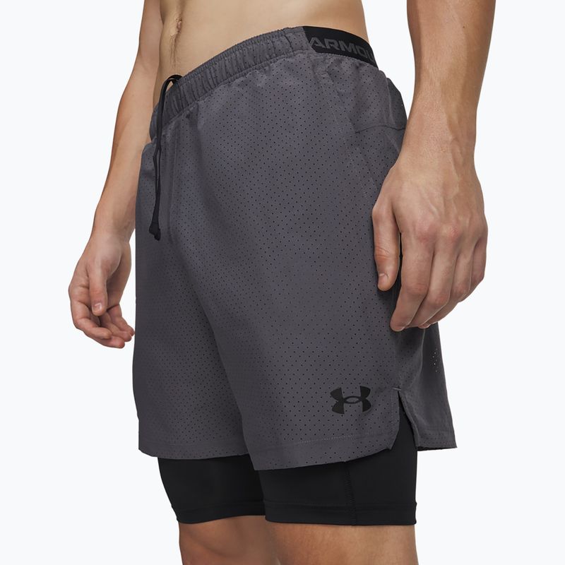 Pánské tréninkové šortky Under Armour Vanish Woven 2.0 2IN1 Shorts castlerock/black 4