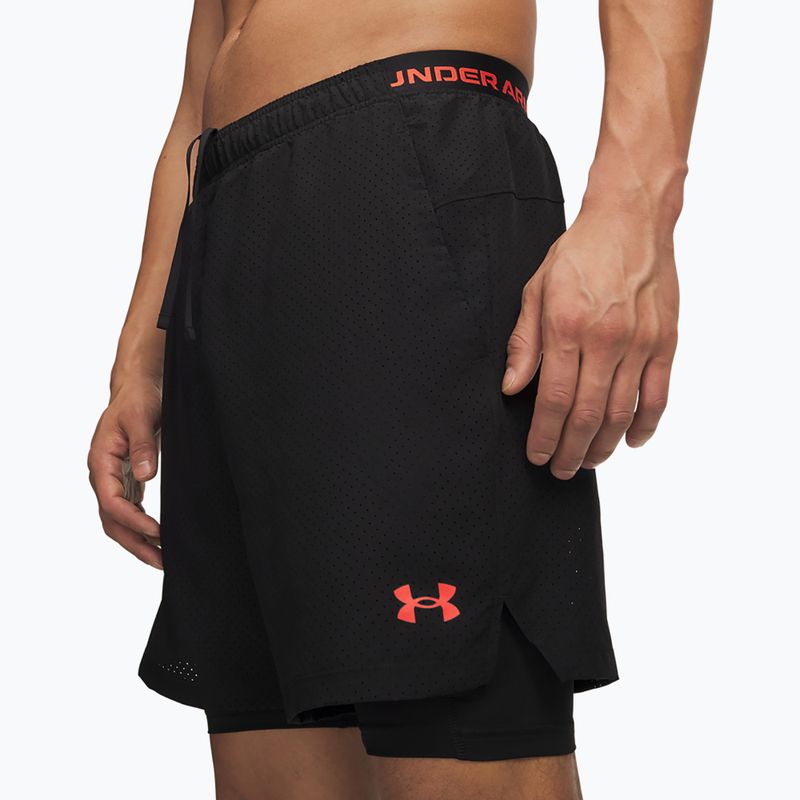 Pánské tréninkové šortky Under Armour Vanish Woven 2.0 2IN1 Shorts ultimate black/venom red/venom red 4