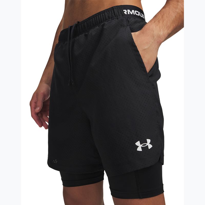 Pánské tréninkové šortky Under Armour Vanish Woven 2.0 2IN1 Shorts black/white 4