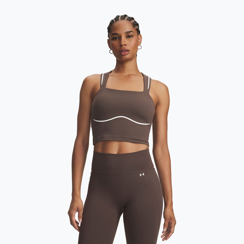 Dámské tréninkové tričko Under Armour Meridian Contour Tank peppercorn/white/peppercorn