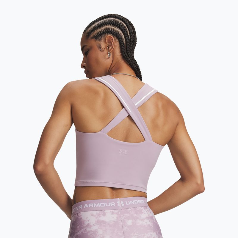 Dámské tréninkové tričko Under Armour Meridian Contour Tank mauve pink/white/mauve pink 2