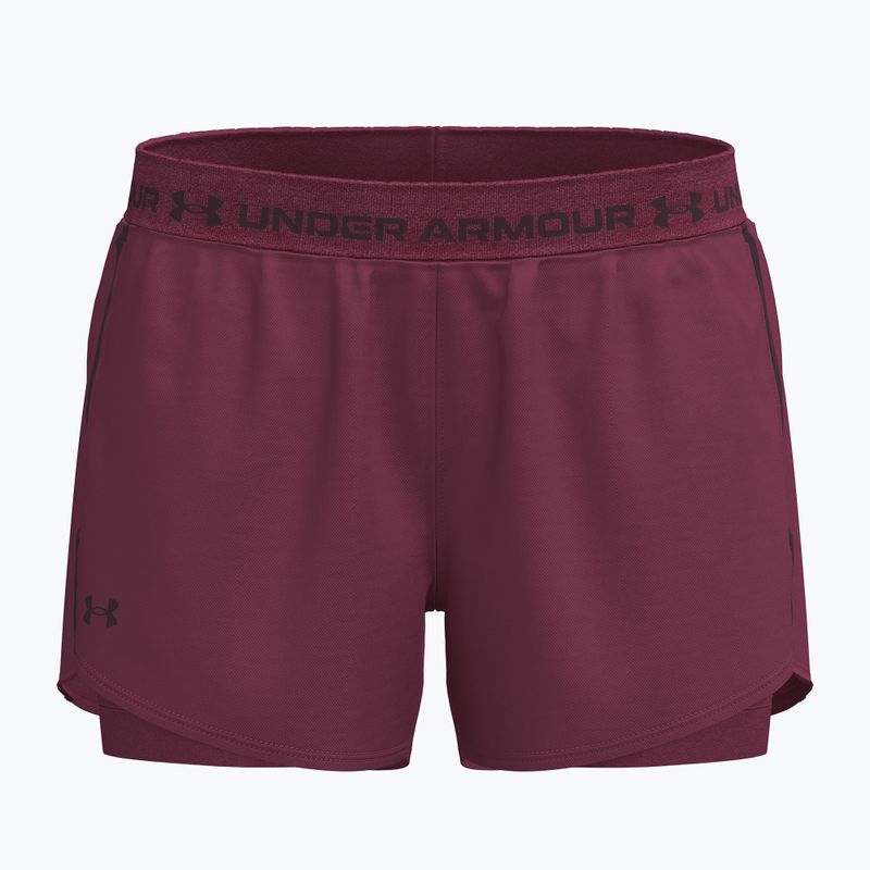 Dámské tréninkové šortky Under Armour Tech Play Up 2IN1 Shorts claret/claret/ox blood