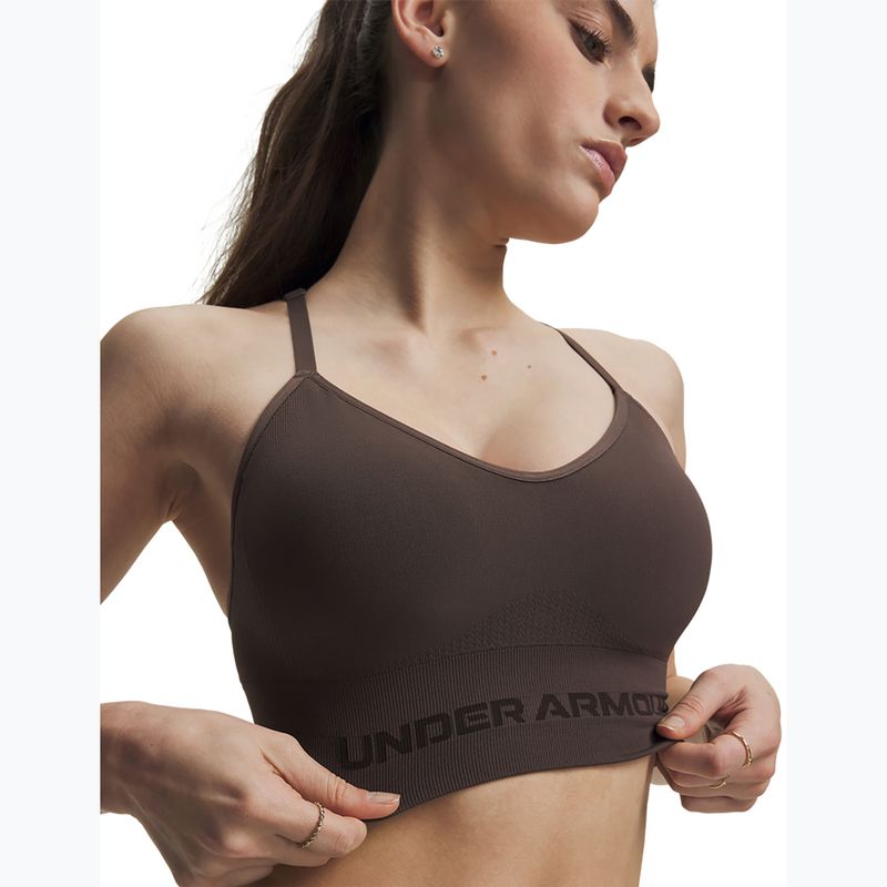 Sportovní podprsenka Under Armour Vanish Seamless Low peppercorn/kona brown 3
