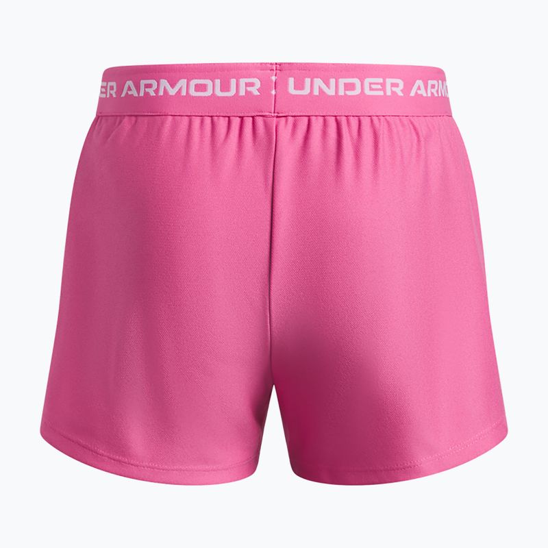 Dětské treninkové šortky Under Armour UA Tech Play Up 2IN1 Shorts pink frenzy/white 2