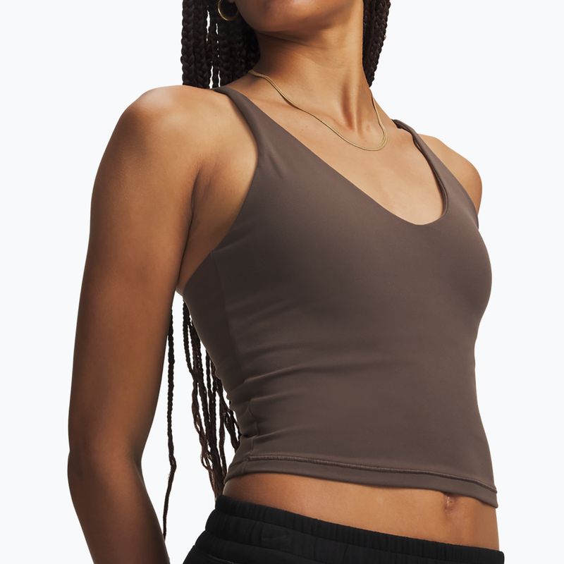 Dámské tréninkové tričko Under Armour Meridian Support Tank peppercorn/peppercorn 3