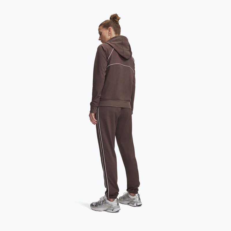 Dámská tepláková souprava Under Armour Rival Tricot Tracksuit HD peppercorn/white 2