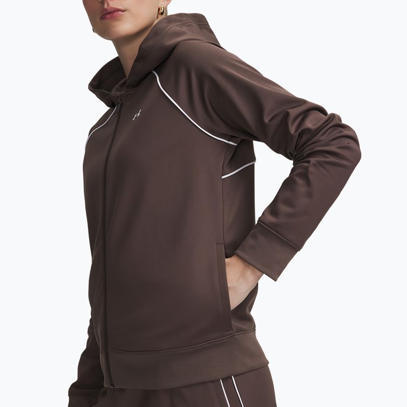 Dámská tepláková souprava Under Armour Rival Tricot Tracksuit HD peppercorn/white 3