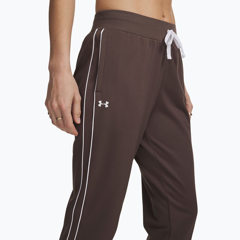 Dámská tepláková souprava Under Armour Rival Tricot Tracksuit HD peppercorn/white 4