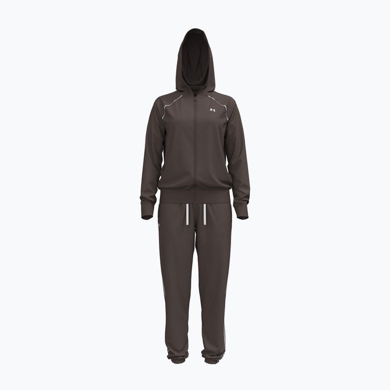 Dámská tepláková souprava Under Armour Rival Tricot Tracksuit HD peppercorn/white 5