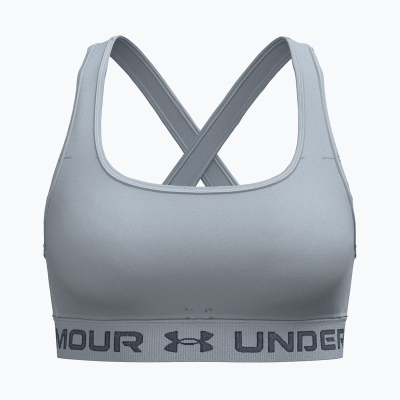 Sportovní podprsenka Under Armour Crossback Mid blue fog/downpour gray