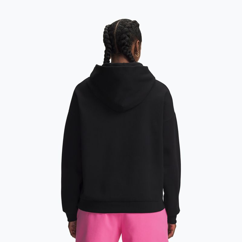 Dámská mikina Under Armour Icon Fleece Hoodie ultimate black/white 2