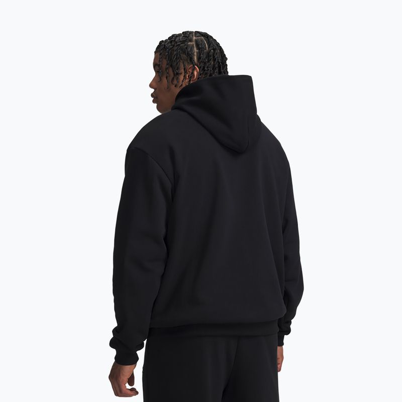 Pánská mikina Under Armour Icon Heavyweight Terry Hoodie ultimate black/ultimate black 2