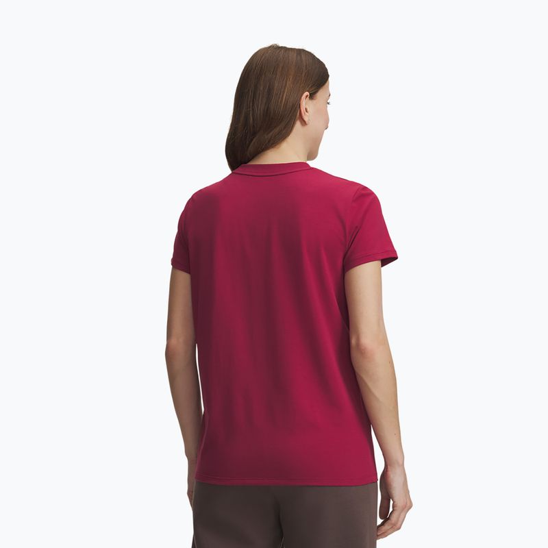 Dámské tričko Under Armour Rival Core claret/white 2