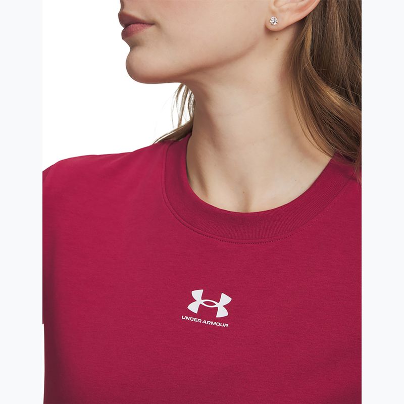 Dámské tričko Under Armour Rival Core claret/white 3