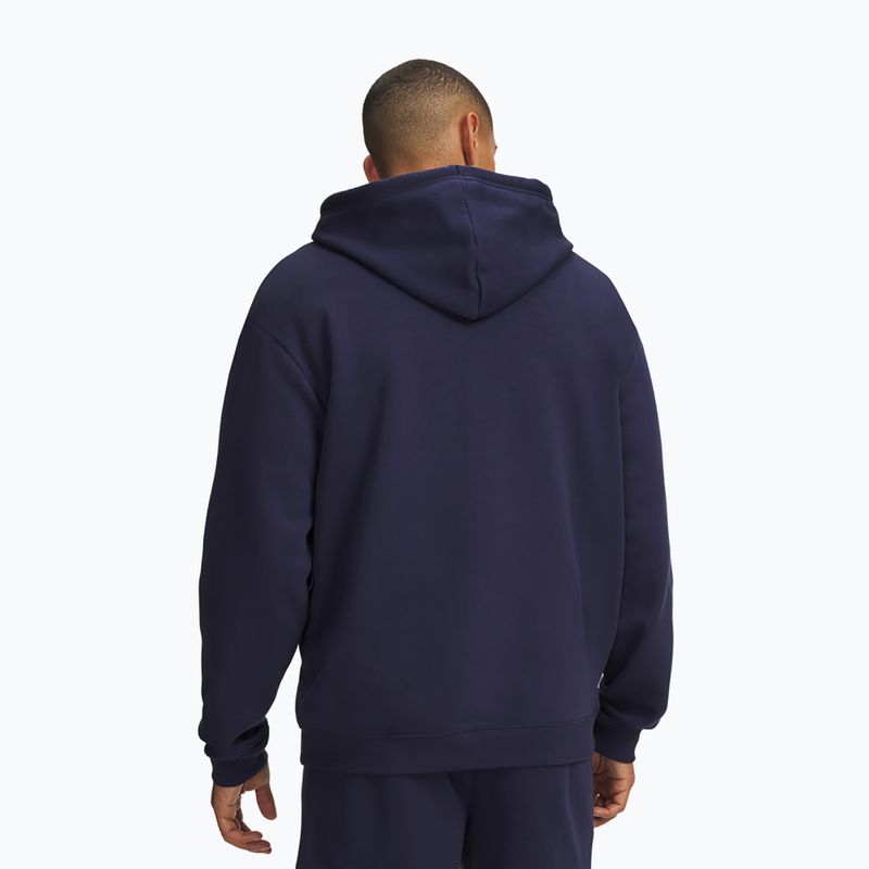 Pánská mikina Under Armour Rival Fleece Hoodie midnight navy/white 2