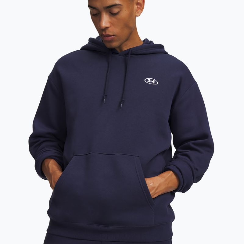 Pánská mikina Under Armour Rival Fleece Hoodie midnight navy/white 3