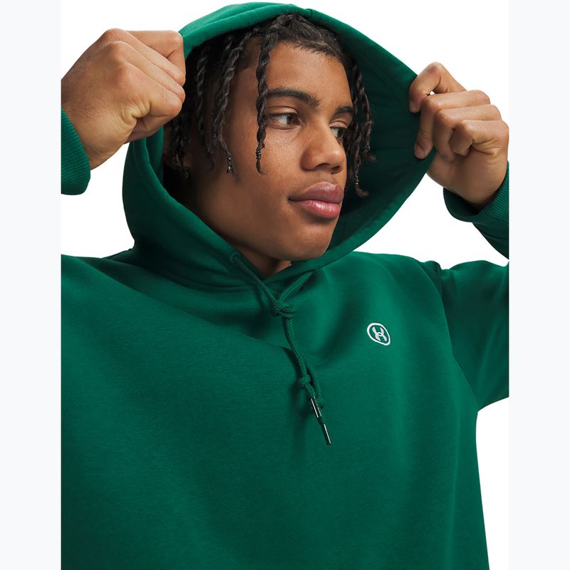 Pánská mikina Under Armour Rival Fleece Hoodie campus ivy/white 3
