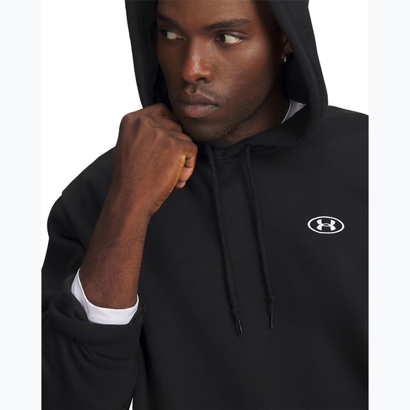 Pánská mikina Under Armour Rival Fleece Hoodie ultimate black/white 3