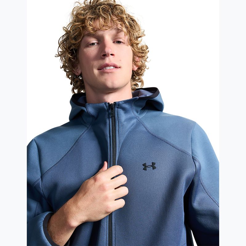 Pánská tréninková mikina Under Armour Unstoppable Fleece downpour gray/black 5
