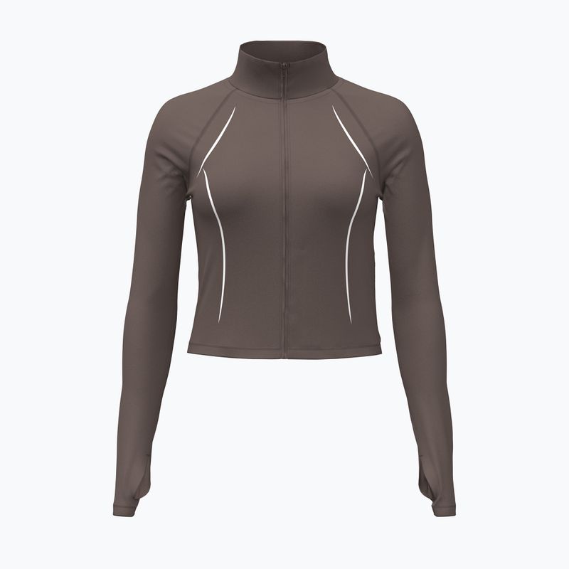 Dámská tréninková mikina Under Armour Meridian Contour Full Zip peppercorn/white/peppercorn
