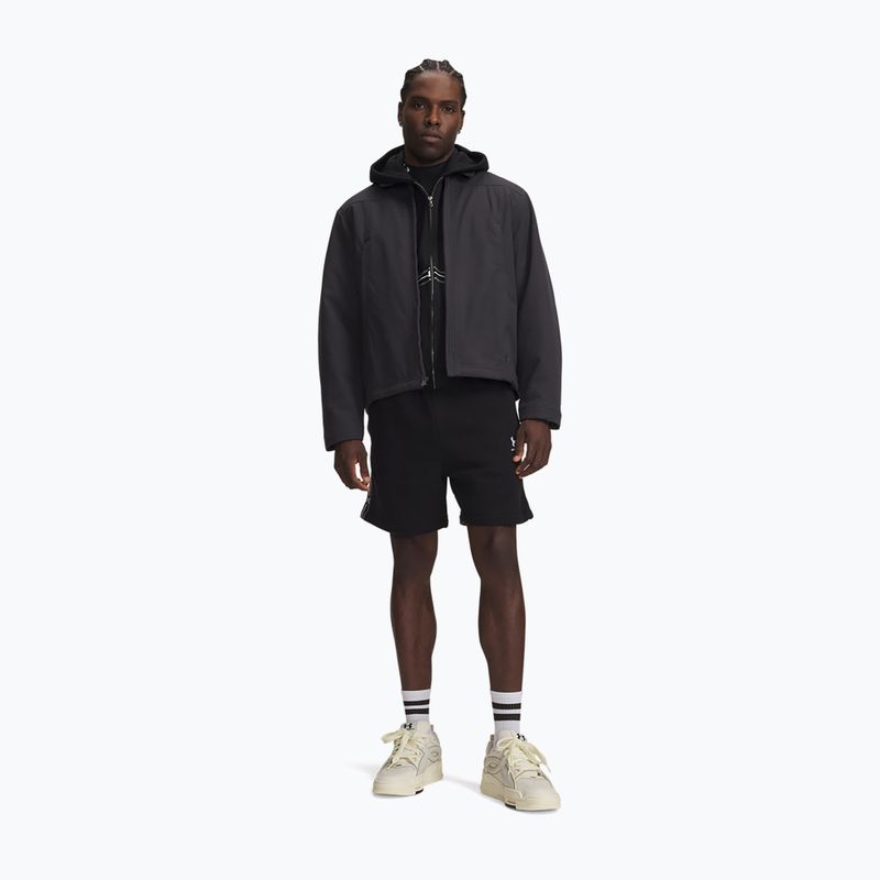 Pánské šortky Under Armour Icon Fleece Taped Shorts ultimate black/white 2