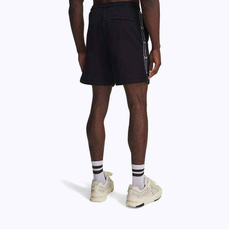 Pánské šortky Under Armour Icon Fleece Taped Shorts ultimate black/white 3