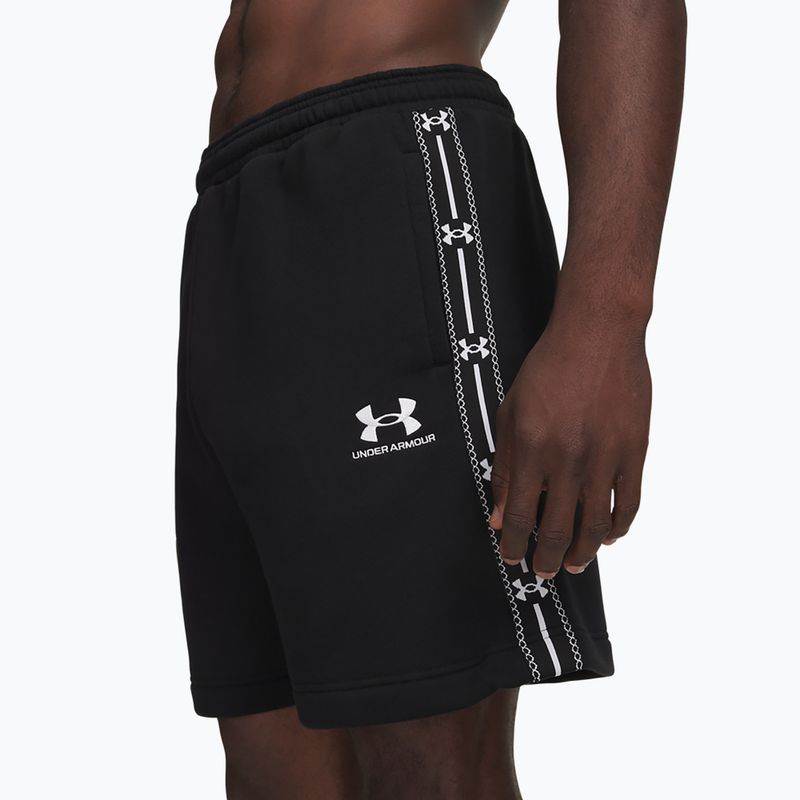 Pánské šortky Under Armour Icon Fleece Taped Shorts ultimate black/white 4