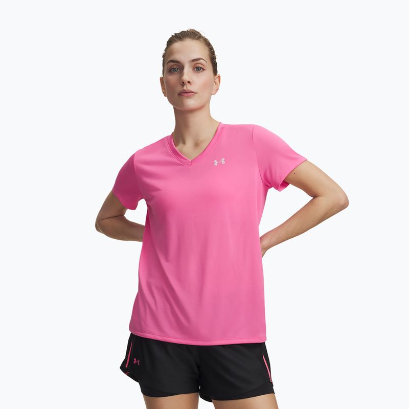 Dámské tréninkové tričko Under Armour Tech SSV Solid pink frenzy/prime pink