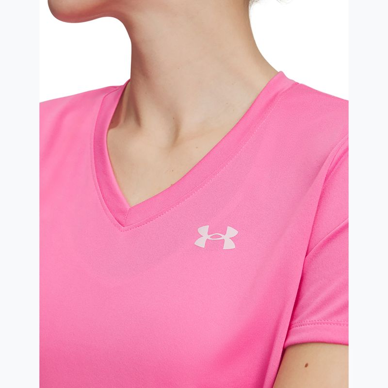 Dámské tréninkové tričko Under Armour Tech SSV Solid pink frenzy/prime pink 3