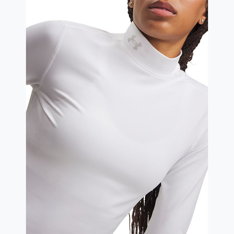 Dámské tréninkové tričko Longsleeve Under Armour ColdGear Mock LS white/halo gray 3