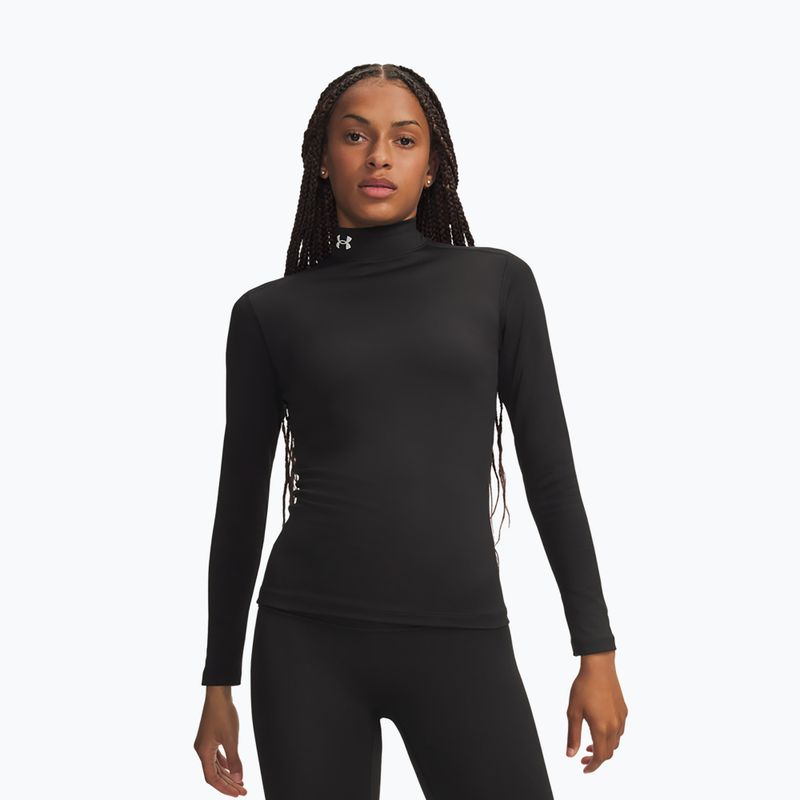 Dámské tréninkové tričko Longsleeve Under Armour ColdGear Mock LS ultimate black/white