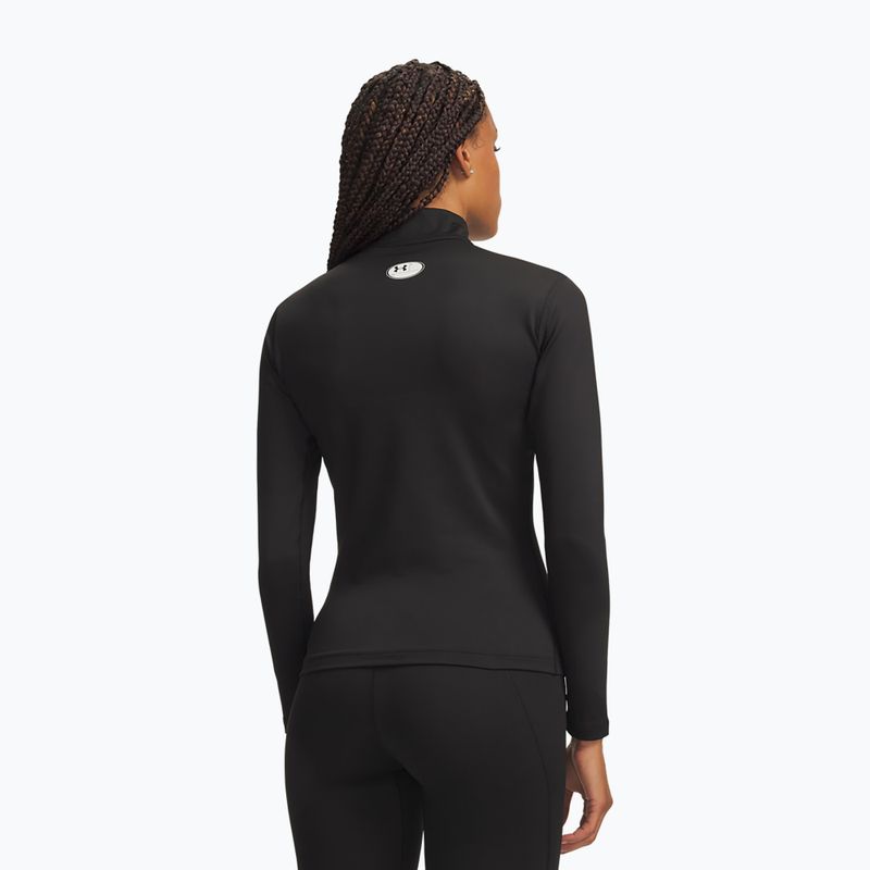 Dámské tréninkové tričko Longsleeve Under Armour ColdGear Mock LS ultimate black/white 2
