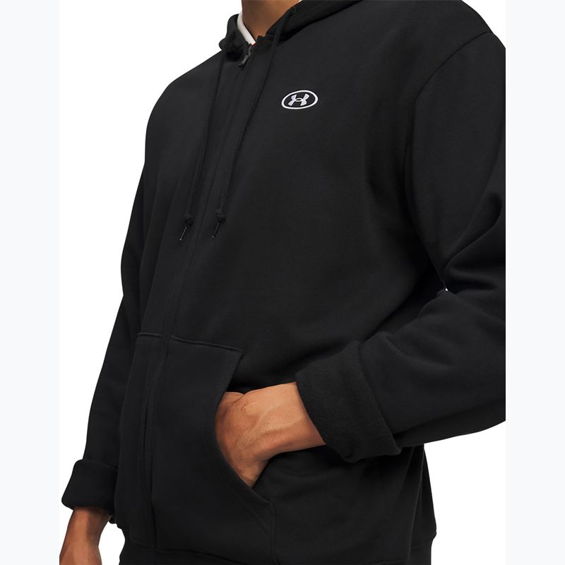 Pánská mikina Under Armour Rival Fleece Full Zip ultimate black/white 3