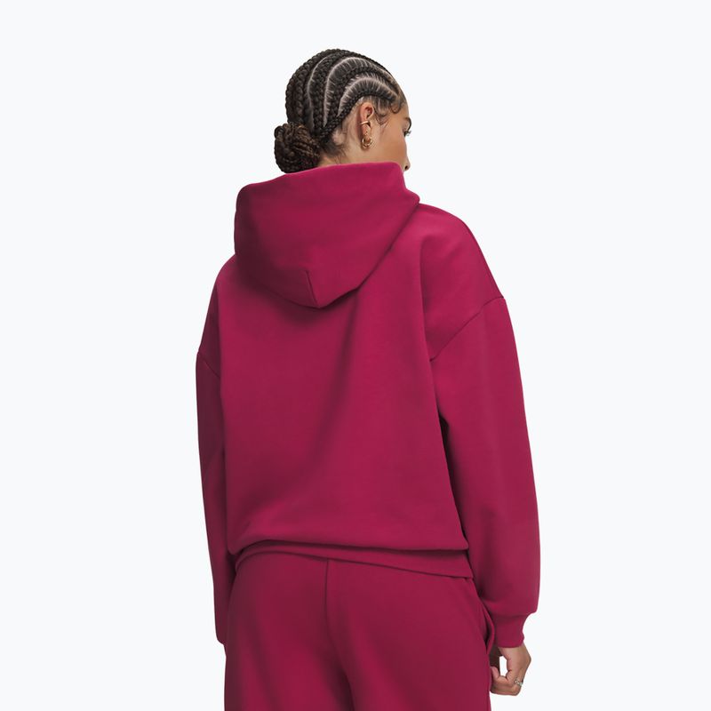 Dámská mikina Under Armour Icon Fleece Hoodie claret/white 2
