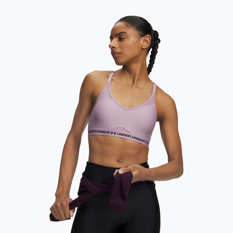 Sportovní podprsenka Under Armour Crossback Low mauve pink/purple echo