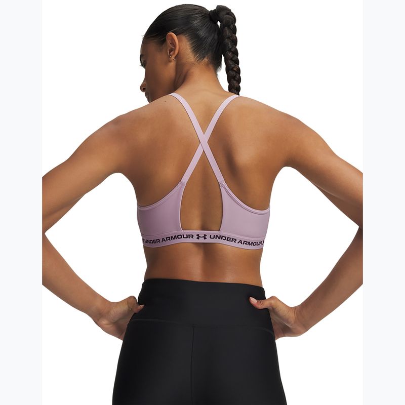 Sportovní podprsenka Under Armour Crossback Low mauve pink/purple echo 2